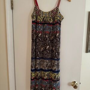 Multicolor Sleeveless Maxi Dress